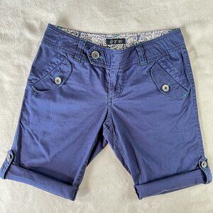 Women's OTB Bermuda Shorts | Navy Blue | Size 5/6 | Cotton/Spandex | Stretch
